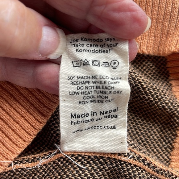 KOMODO women’s tunic length long sleeve sweater, palm tree accent vanity, size 3 - Picture 8 of 10